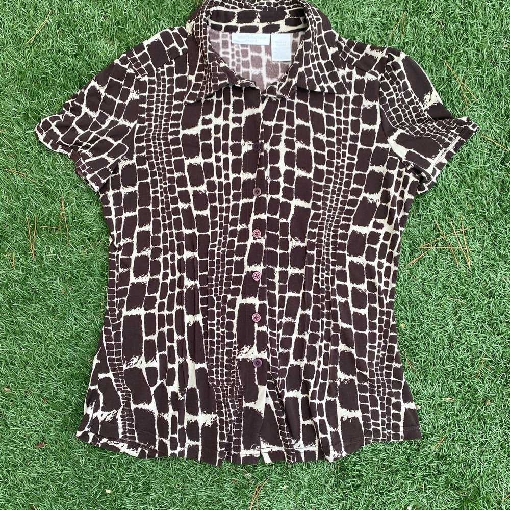 90s giraffe button down